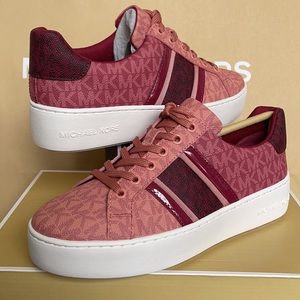 Michael Kors Pink Logo Platform Sneakers